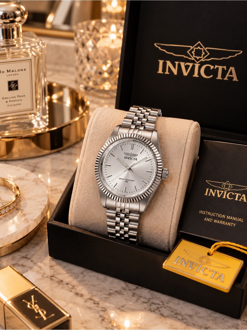 Invicta Specialty Musenova 29396 Silver Women’s Watch 36mm NWT